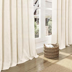 Nanspring Warm Beige Linen Curtains 108 Inches Long - Image 5