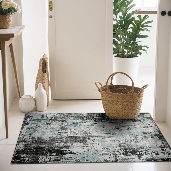 Washable Area Rugs 3'x5' Non-Slip Modern Abstract Soft - Image 8