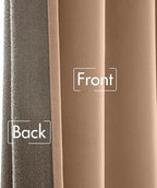MIULEE Blush Beige Velvet Curtains 90 inches - Image 6