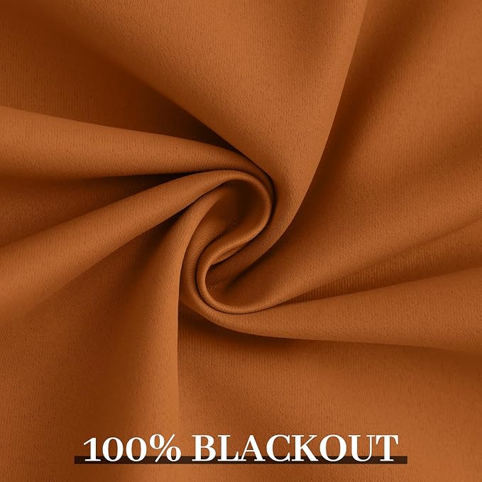 Yakamok Room Darkening 100% Blackout Curtains Grommet Window Treatments - Image 6