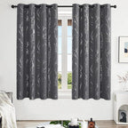 Deconovo Grey Blackout Curtains, Thermal Insulated Soundproof Drapes, 52 x 63 - Image 2
