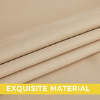 NICETOWN Room Darkening Draperies Curtains Panels, 2 Panels Biscotti Beige W52 - Image 6