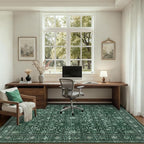 Area Rugs 9x12 Living Room Rug: Washable Rug Soft Vintage Distressed Floral - Image 6