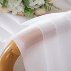 OVZME 2 Pack White Sheer Curtain Panels - Image 4