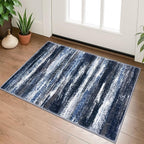 Lansny Modern Abstract Entryway Rug Indoor 2x3 Washable Rug Non-Slip Soft Small by lansny