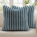 decorUhome Cozy Faux Fur Throw Pillow Covers 18x18 Set of 2 Decorative Soft by decorUhome