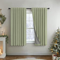 Light Sage Green Short Blackout Curtains by Pitalk