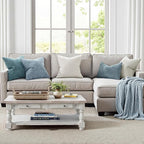 MIULEE Pack of 2 Couch Throw Pillow Covers 18x18 Inch Coastal Light Blue Modern - Image 2