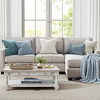 MIULEE Pack of 2 Couch Throw Pillow Covers 20x20 Inch Coastal Light Blue Modern - Image 2