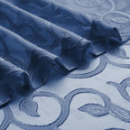 OWENIE Furman Blue Sheer Curtains 45 Inch Length 2 Panels Set - Image 6