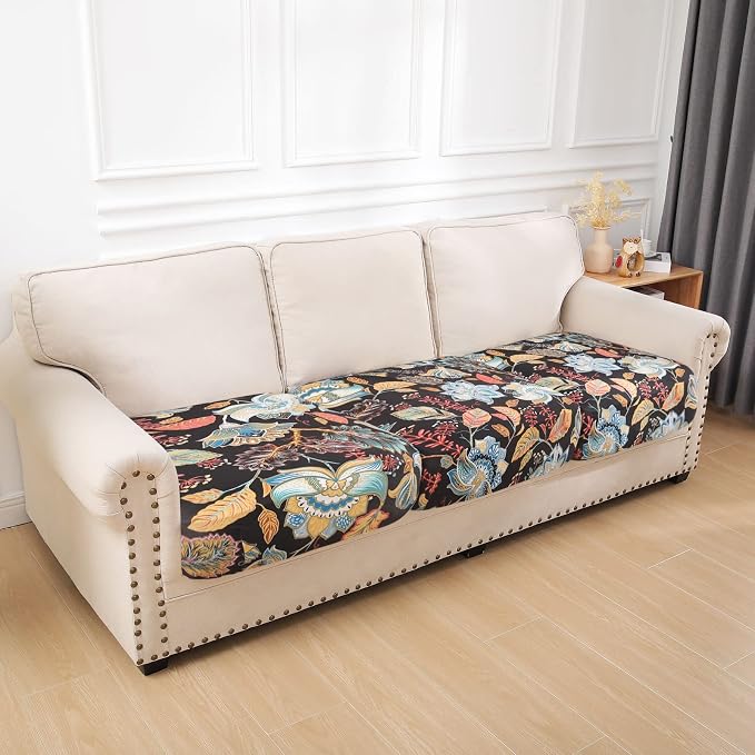 hyha Printed Couch Cushion Covers, Floral Sofa Covers Washable - Image 5