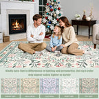 6x9 Area Rugs for Living Room: Floral Washable Rug Vintage Large Soft Boho - Image 9
