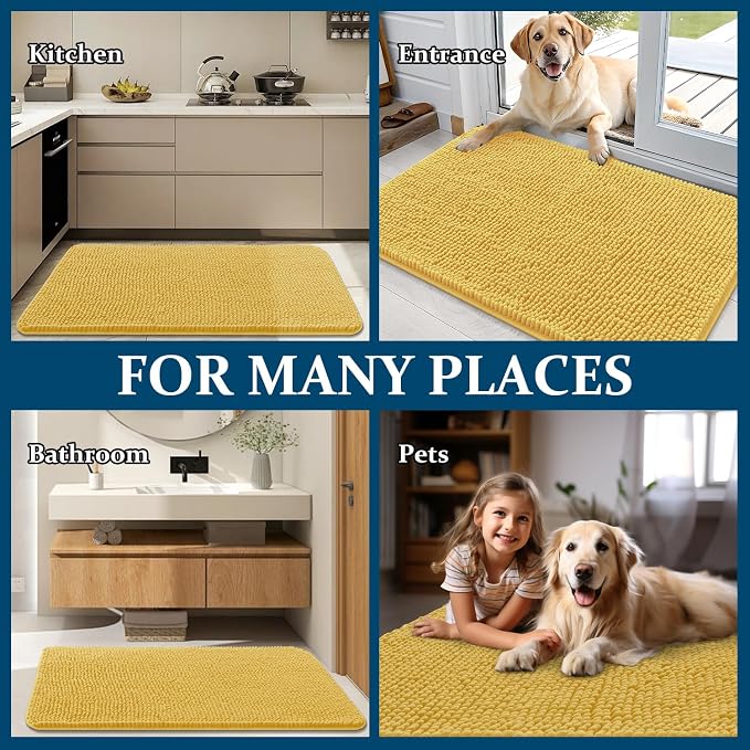 OLANLY Dog Door Mat for Muddy Paws 45x27, Absorbs Moisture and Dirt, Absorbent - Image 8