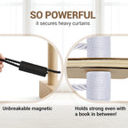 Hion Magnetic Curtain Tiebacks Black 2pcs, Curtain Tiebacks Buckles Holdbacks - Image 5