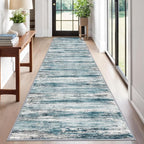 KOZYFLY Modern Abstract Hallway Runner Rug, 2.6x12 Washable Rug Runner Non-Slip by KOZYFLY