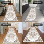 HEBE Hallway Runner Rug 2'x8' Washable Vintage Distressed Area Rugs Non Slip - Image 6