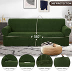 U-NICE HOME 4 Seater Stretch Couch Cover Sofa Cover Washable Sofa Slipcover - Image 3