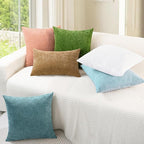 CaliTime Throw Pillow Covers Decorative 20 X 20 Inches Pack of 2 Cozy Chenille - Image 4