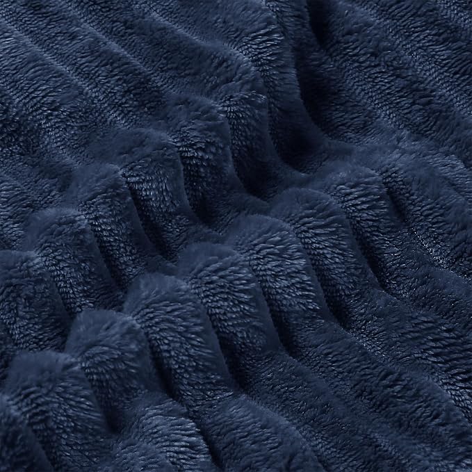 BEDELITE Fleece Blanket Twin Size – 3D Ribbed Jacquard Soft and Warm Decorative - Image 5