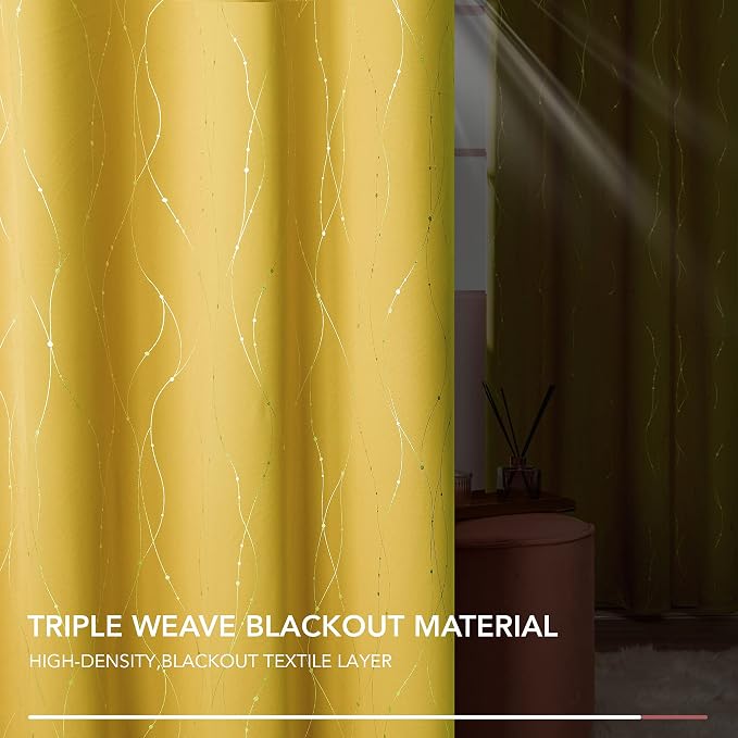 Deconovo Blackout Curtains 108 Inches Long, Thermal Insulated Soundoroof Curtain - Image 3