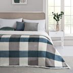 PU MEI Sherpa Fleece Throw Blanket 80" x 90" Full/Queen Reversible Plush Fluffy - Image 2