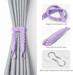 NICEEC 2 Pack Natural Cotton Rope Curtain Tiebacks Elegant Boho Style - Image 2