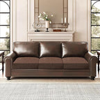 Leather Look Couch Cushion Covers Sofa Seat Slipcovers Sets Couches Furniture - Image 2