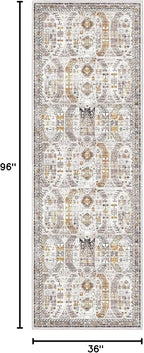 Madane Hallway Runner 3x8, Kitchen Rugs Washable Entryway Rug Vintage Kitchen - Image 2