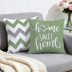 Hexagram Geometric Sage Green Pillow Covers 18x18 Set of 4, Decorative Outdoor - Image 2