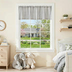 jinchan Linen Striped Valance Window Treatment - Image 3
