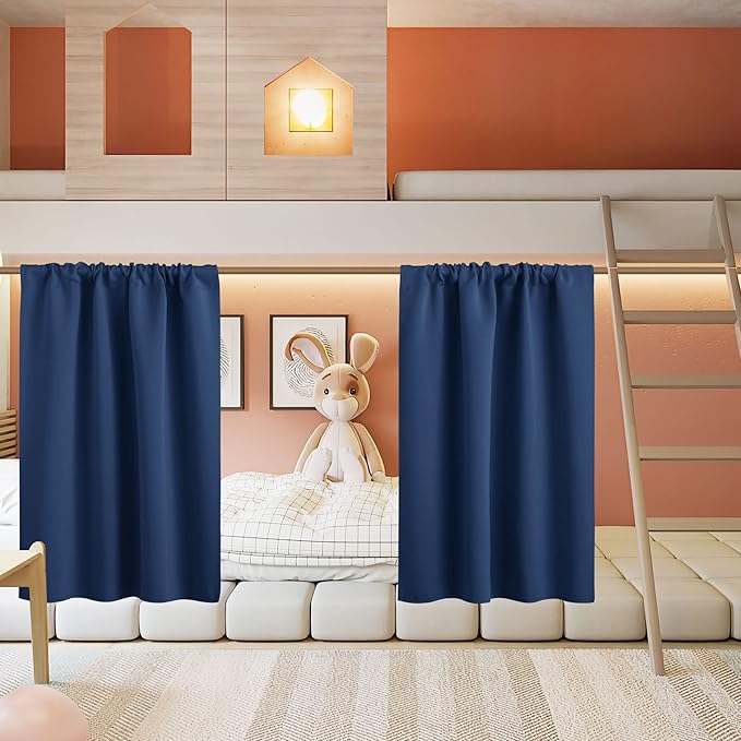 RYB HOME Half Curtain Tiers 36 inch Length, Rod Pocket Summer Heat Blocking by RYBHOME