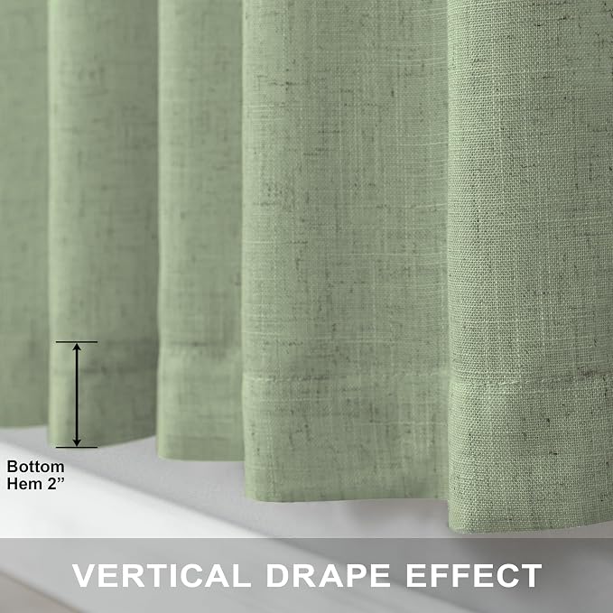 Pitalk Sage Green Curtains 102 Inches Long - Image 7