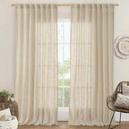LAMIT Extra Wide Linen Curtains by LAMIT