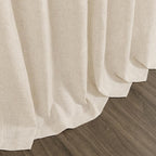 Cream Beige Linen 112 Inch Curtains - Image 9