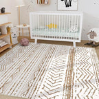 Nakagishi Area Rug Living Room Rugs: 5x7 Machine Washable Boho Large Neutral - Image 8