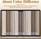 Boho Blackout Curtains 90 Inches Long Brown Linen Blend 2 Panels - Image 5