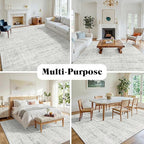 6x9 Area Rugs Washable Rug: Anti-Skid Abstract Modern Living Room Rug Soft Thin - Image 3