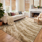 Area Rugs for Living Room, Tie-Dyed 5x7 Feet Soft Fluffy Shagg Plush Rug High - Image 3