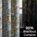 Topfinel Gray Patterned Curtains 96 Inch Long - Image 4