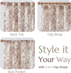 jinchan Linen Blend Curtain Floral Curtains - Image 3