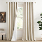 NICETOWN 100% Absolutely Blackout Linen Curtains by NICETOWN