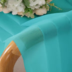 Chyhomenyc Turquoise Sheer Curtains 36 inch Length 2 Panels, Light Filtering - Image 4
