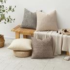 MIULEE Pack of 4 Couch Throw Pillow Covers 20x20 Inch Neutral Beige/Brown Soft - Image 4