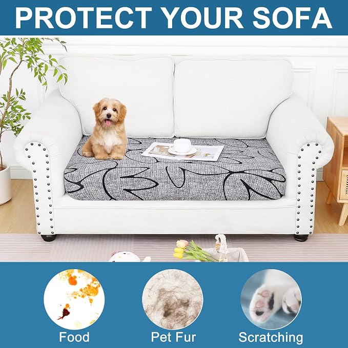 Smiry Printed Couch Cushion Covers, Stretch Soft Couch Covers - Image 7