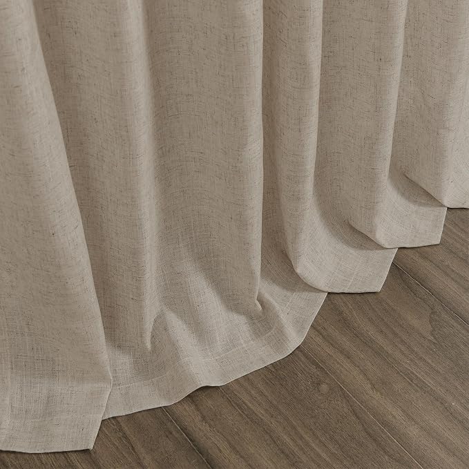 Cobblestone Linen Curtains for Living Room 126 Inches Long Light Filtering Semi - Image 9