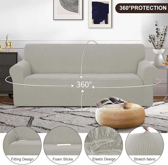 U-NICE HOME Stretch Couch Cover Sofa Cover Washable Sofa Slipcover Furniture - Image 3