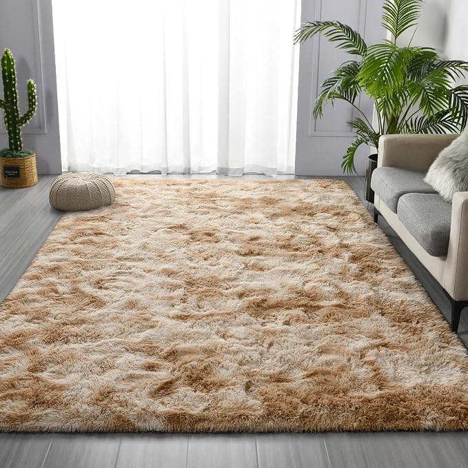 Deerhoo Large Shag Area Rugs 5 x 8, Tie-Dyed Plush Fuzzy Rugs - Image 3