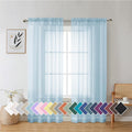 Aiyufeng 2 Pack: Basic Sky Blue Sheer Curtain Drapes 72 Inch Length 2 Panels by Aiyufeng