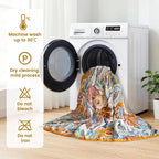 MSGKV Boho Throw Blanket 50"x60" Floral Cotton Blanket - Image 7