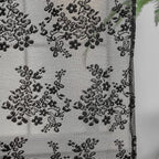 YJ YANJUN Vintage Lace Curtains 30 Inch Length 2 Panels Floral Halloween Goth - Image 2